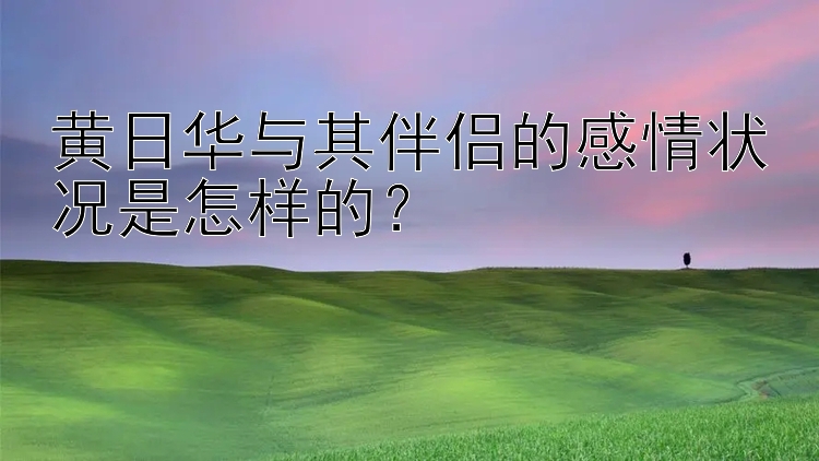 黄日华与其伴侣的感情状况是怎样的？