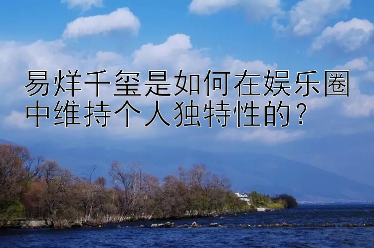 易烊千玺是如何在娱乐圈中维持个人独特性的？