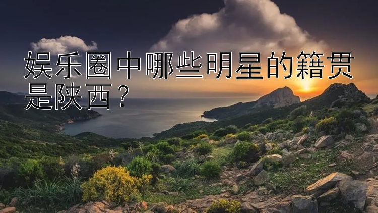 娱乐圈中哪些明星的籍贯是陕西？