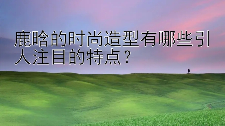 鹿晗的时尚造型有哪些引人注目的特点？