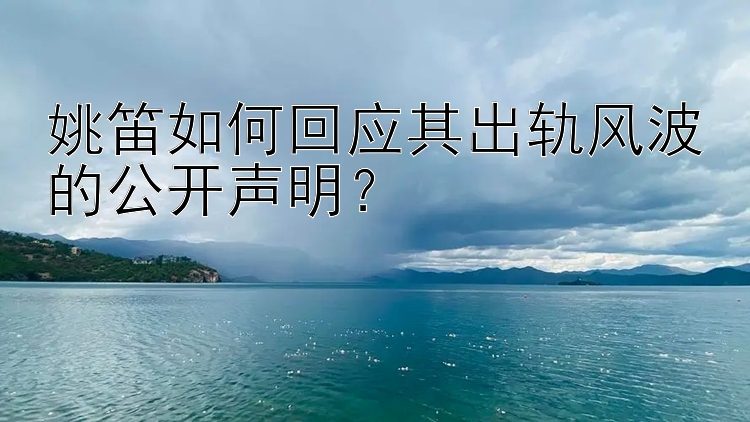 姚笛如何回应其出轨风波的公开声明？