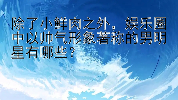 除了小鲜肉之外，娱乐圈中以帅气形象著称的男明星有哪些？