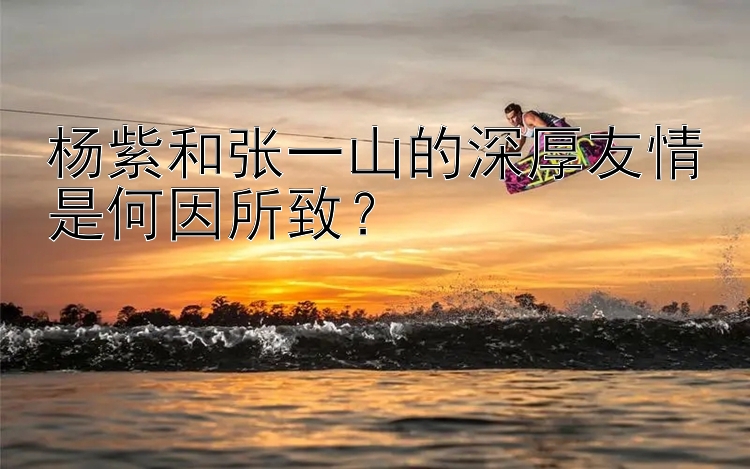 杨紫和张一山的深厚友情是何因所致？