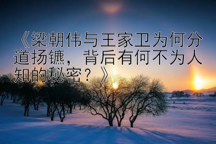 《梁朝伟与王家卫为何分道扬镳，背后有何不为人知的秘密？》