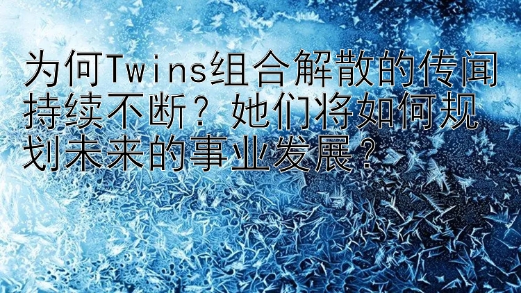 为何Twins组合解散的传闻持续不断？她们将如何规划未来的事业发展？