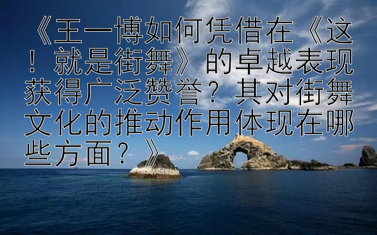 《王一博如何凭借在《这！就是街舞》的卓越表现获得广泛赞誉？其对街舞文化的推动作用体现在哪些方面？》