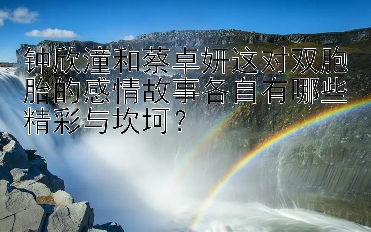 钟欣潼和蔡卓妍这对双胞胎的感情故事各自有哪些精彩与坎坷？