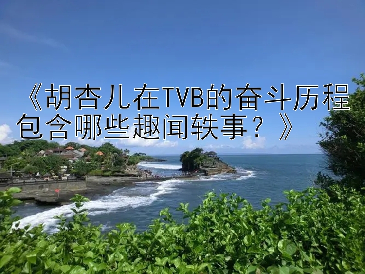 《胡杏儿在TVB的奋斗历程包含哪些趣闻轶事？》