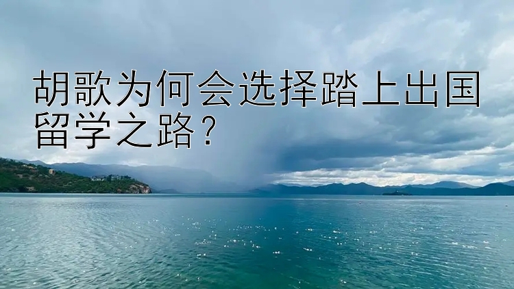 胡歌为何会选择踏上出国留学之路？