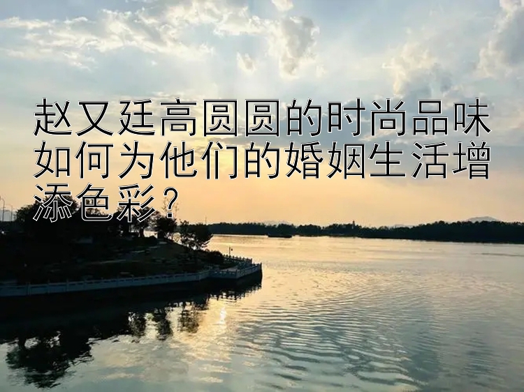 赵又廷高圆圆的时尚品味如何为他们的婚姻生活增添色彩？