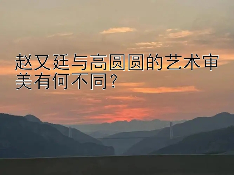 赵又廷与高圆圆的艺术审美有何不同？