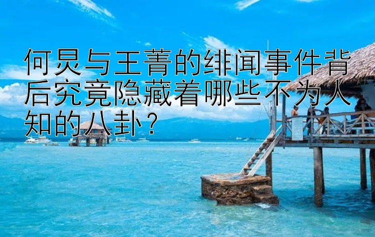 何炅与王菁的绯闻事件背后究竟隐藏着哪些不为人知的八卦？