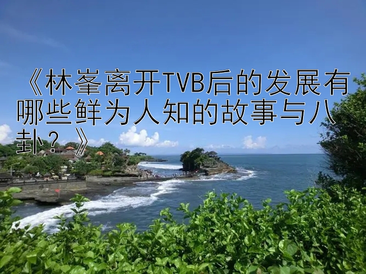 《林峯离开TVB后的发展有哪些鲜为人知的故事与八卦？》