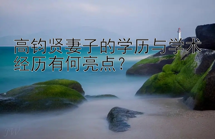 高钧贤妻子的学历与学术经历有何亮点？