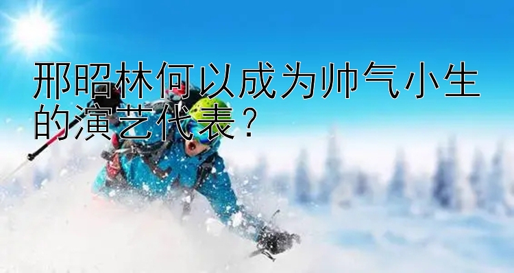 邢昭林何以成为帅气小生的演艺代表？